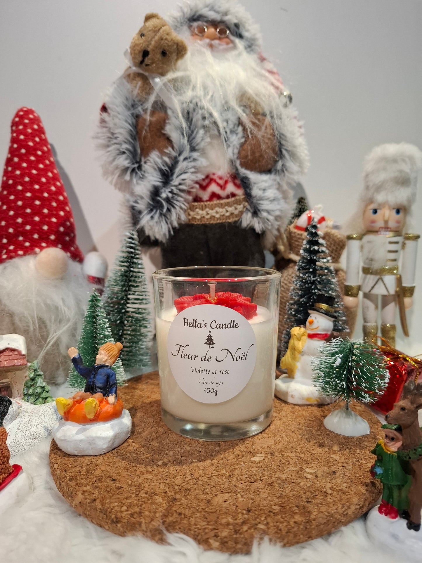 Bougie "Fleur de Noël"🎄