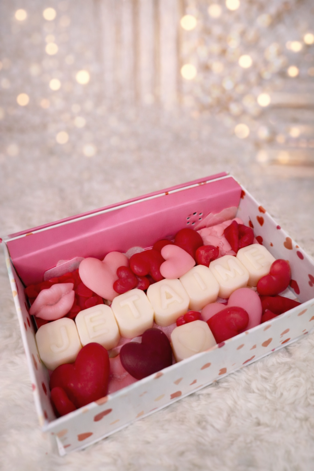 Coffret musical de fondants parfumés Saint-Valentin – Pomme Cannelle