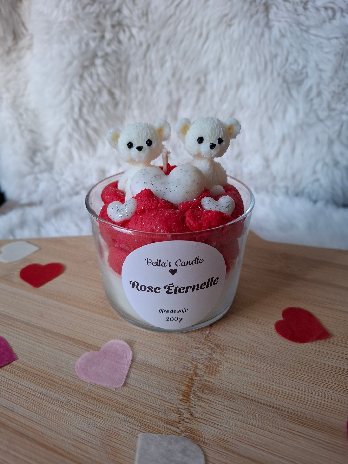 Bougie Spéciale Saint-Valentin – Rose Éternelle