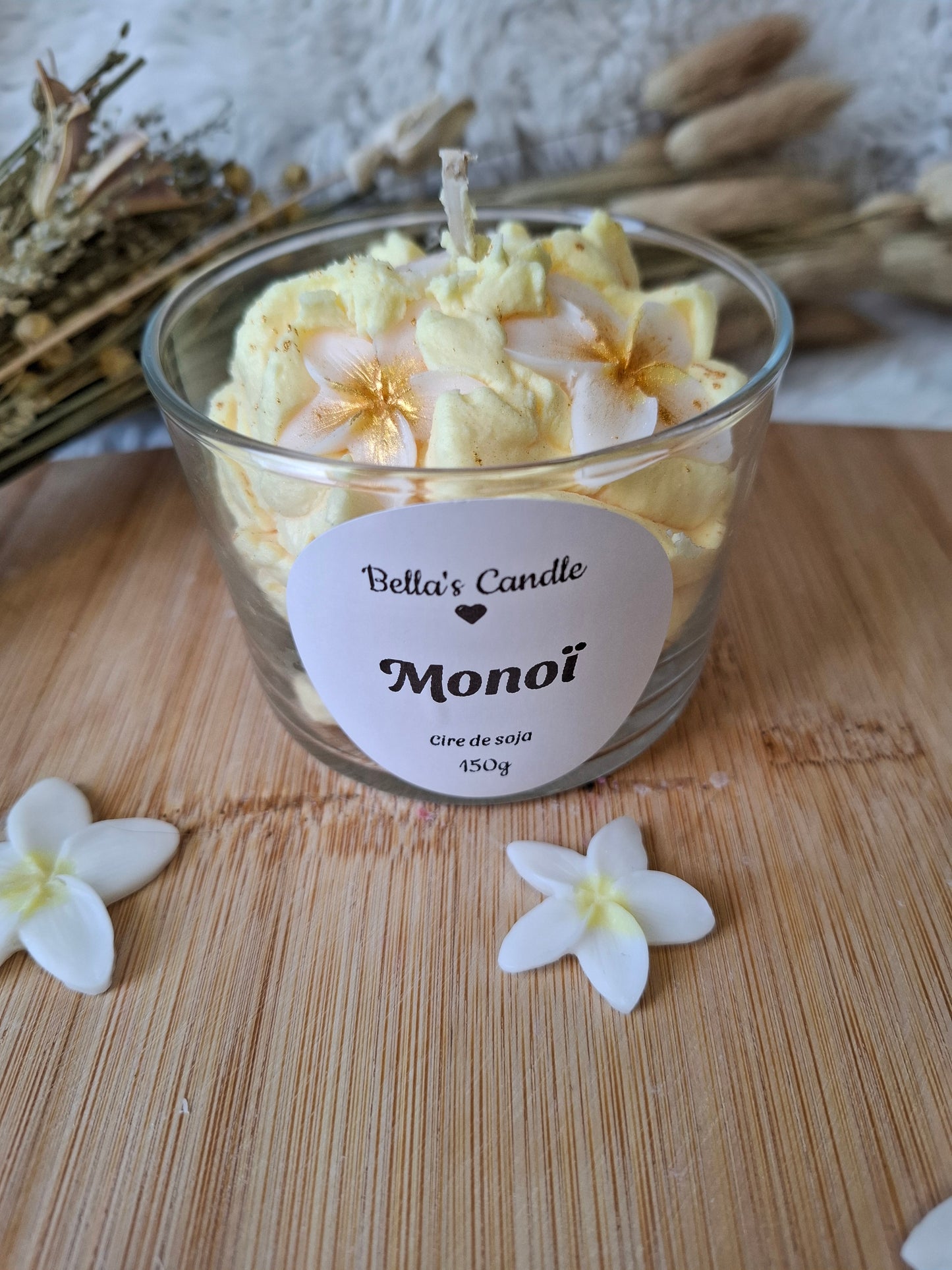 Bougie Gourmande Chantilly – Parfum Monoï 🌺🥥