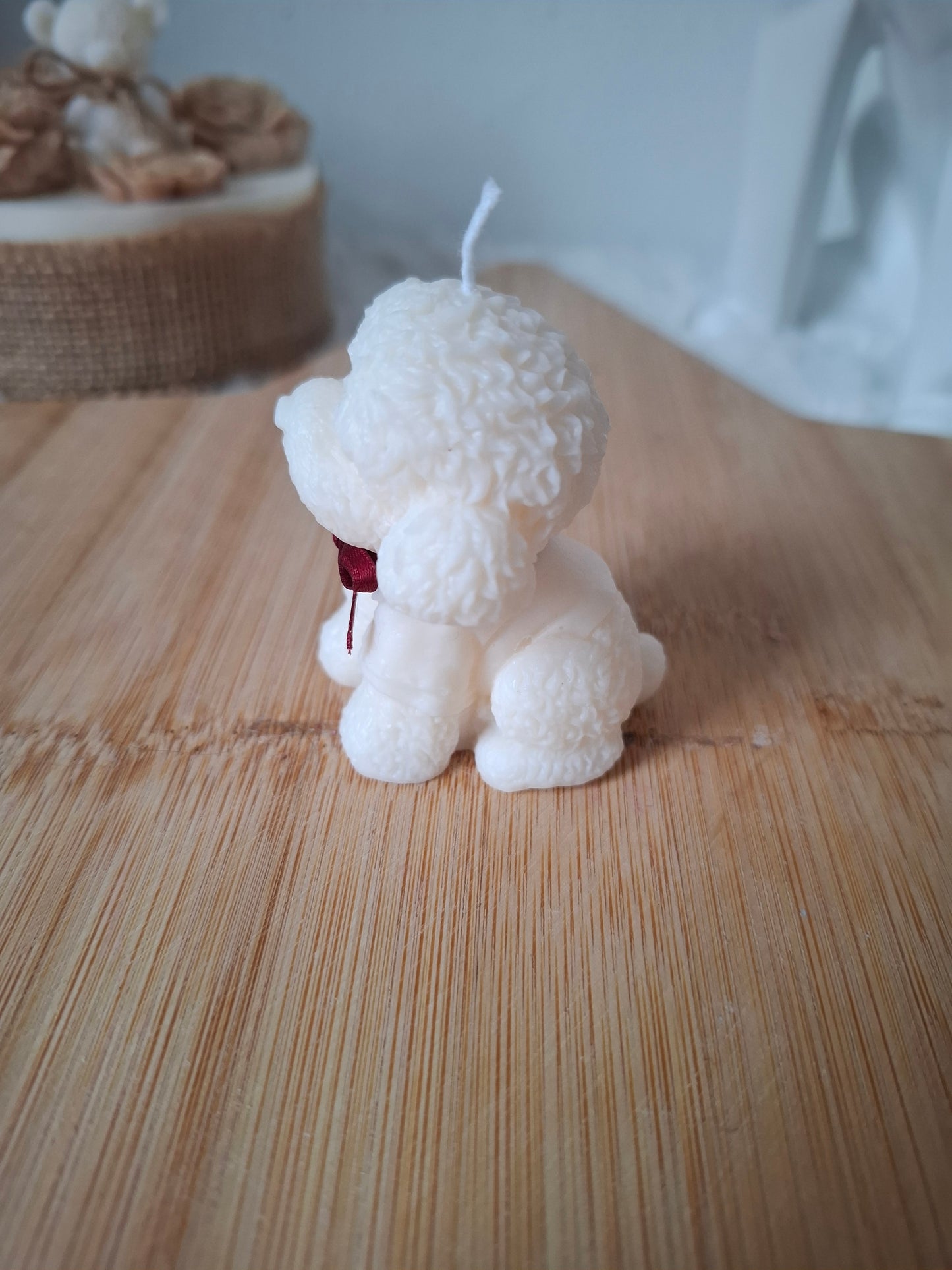 🐶 Bougie "Nounours" – Collection Bella (Sans Parfum) 🕯️