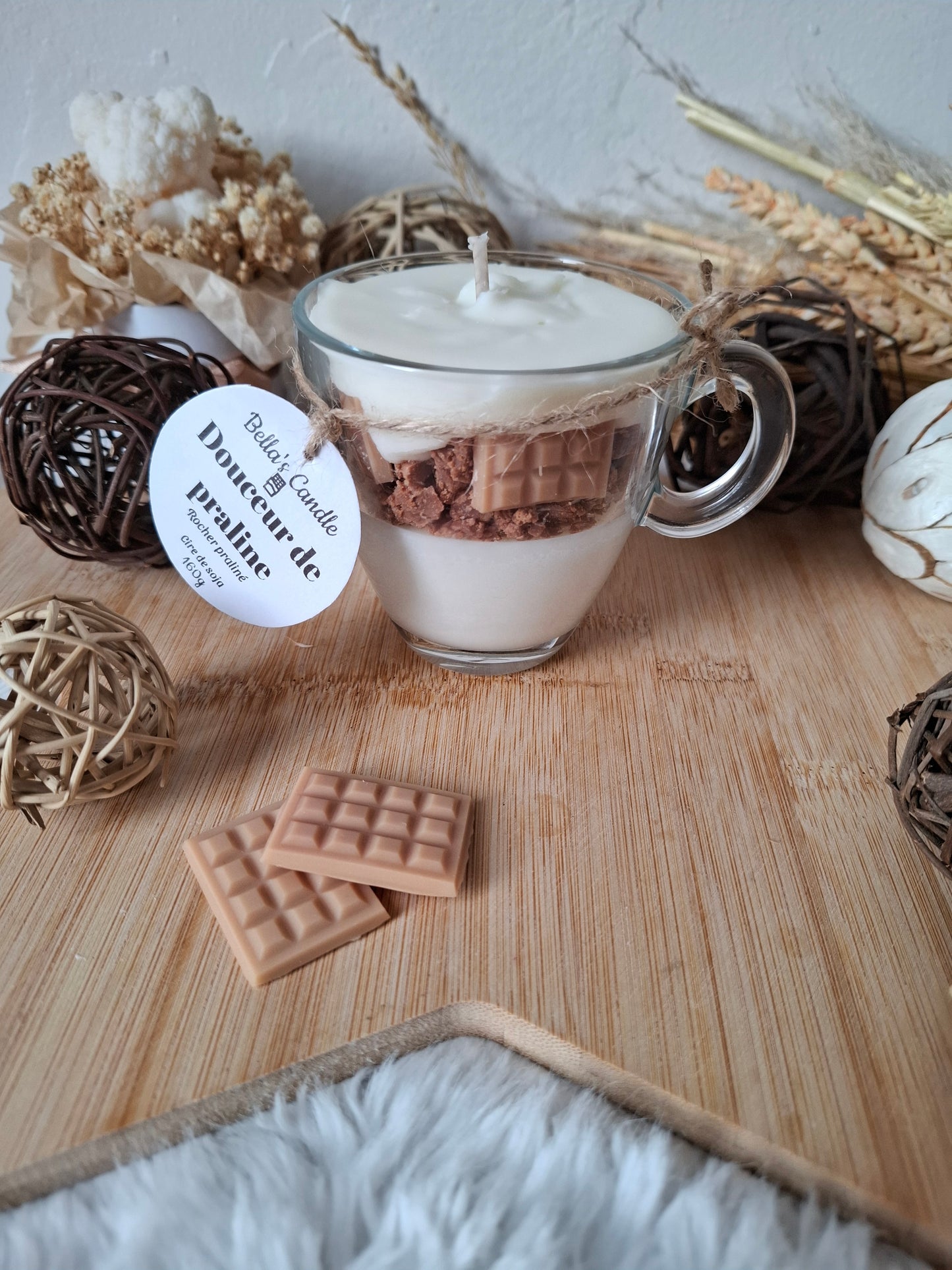 Bougie Douceur de Praline – Rocher Praliné