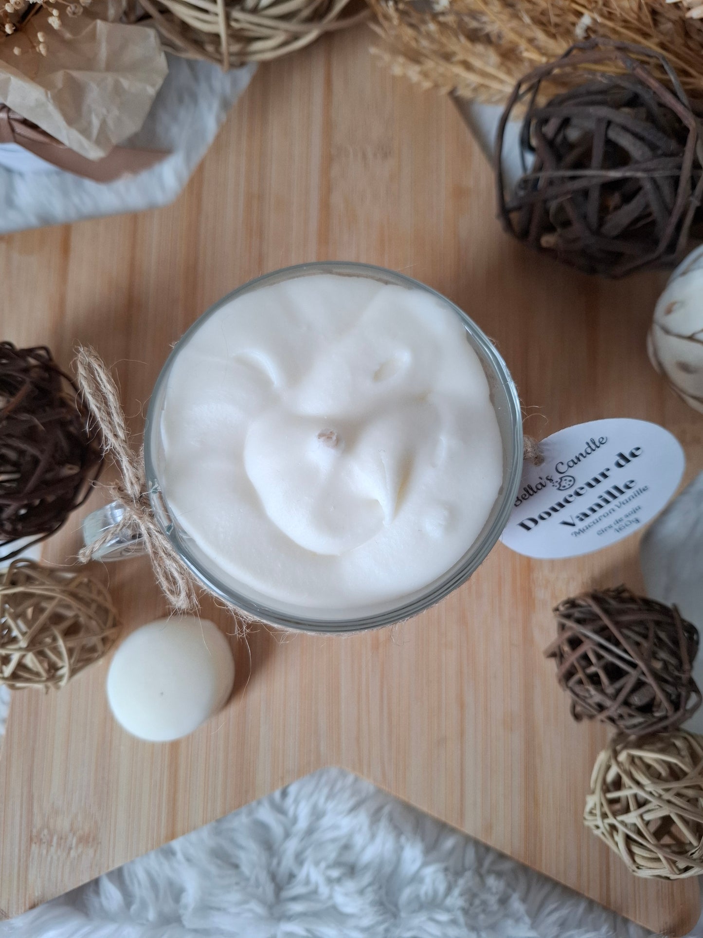 Bougie Douceur de Vanille – Macarons & Crumble