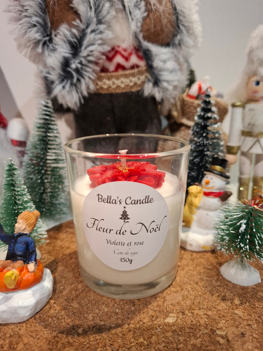 Bougie "Fleur de Noël"🎄