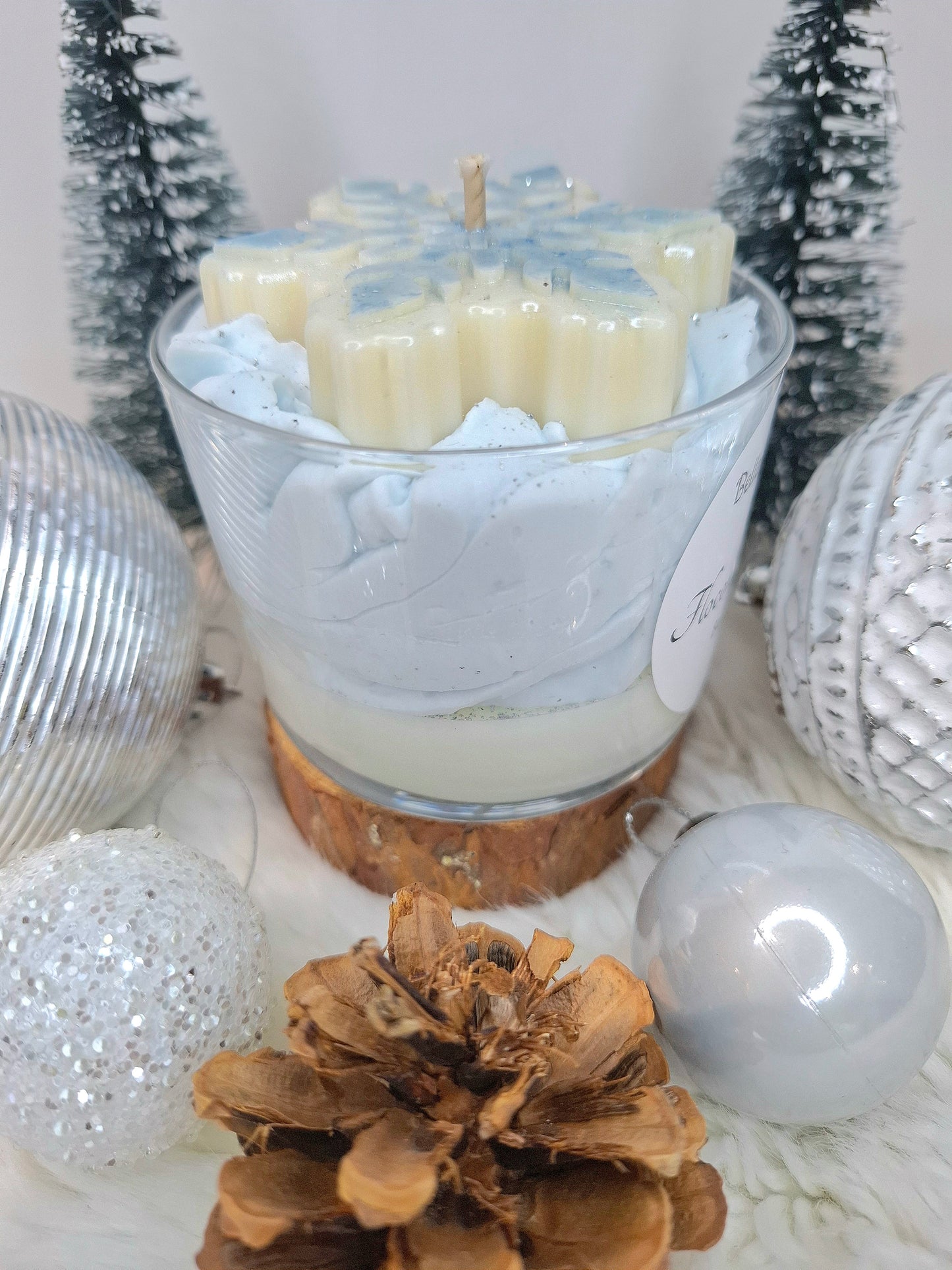 Bougie gourmande artisanale – Baies Givrées – Cire de soja 180 g