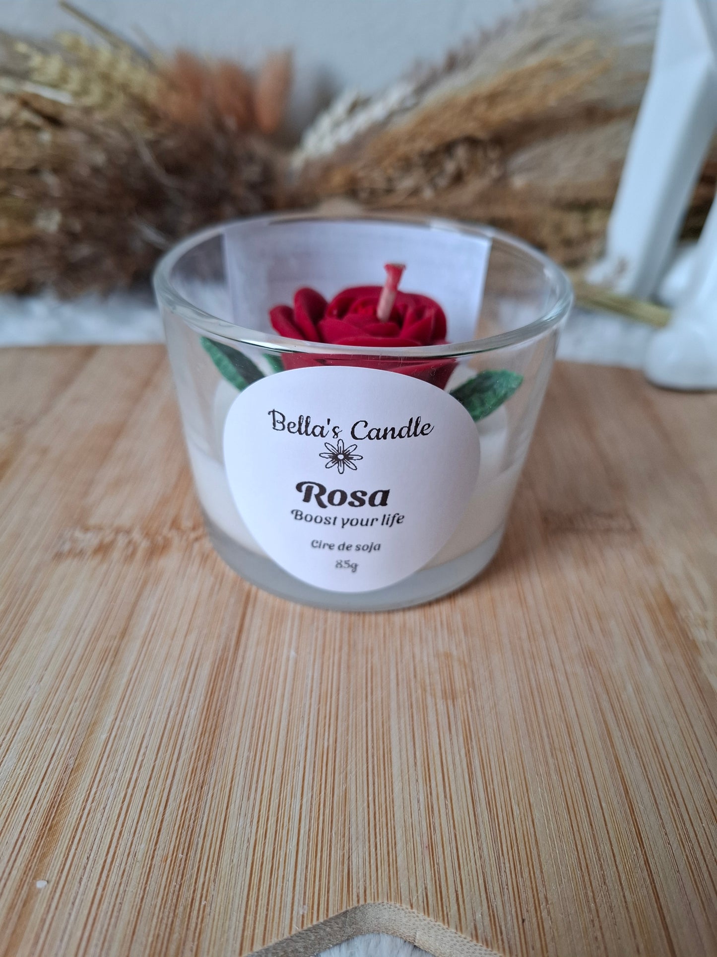 Bougie Rosa – Fleur Moulée