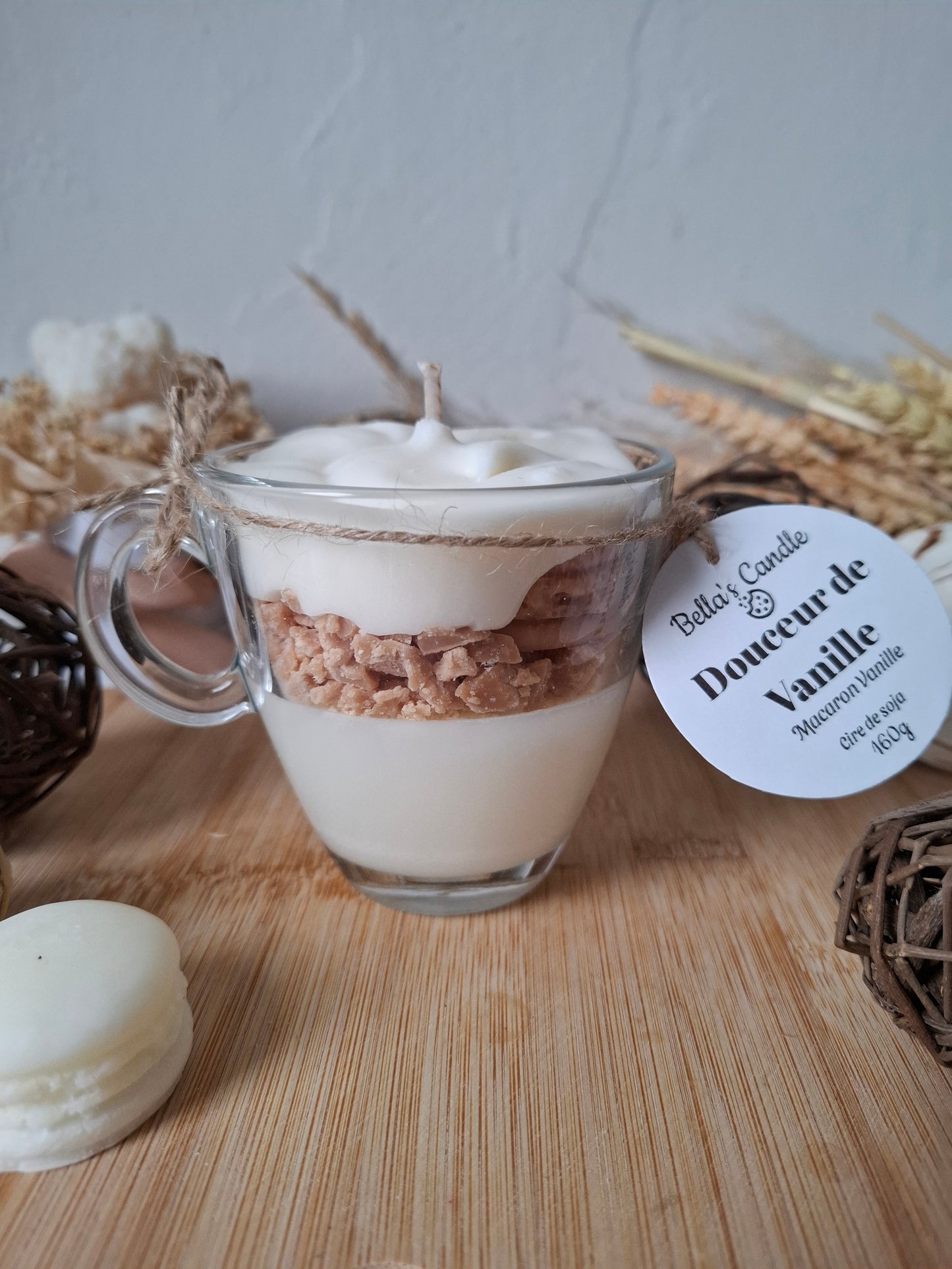 Bougie Douceur de Vanille – Macarons & Crumble