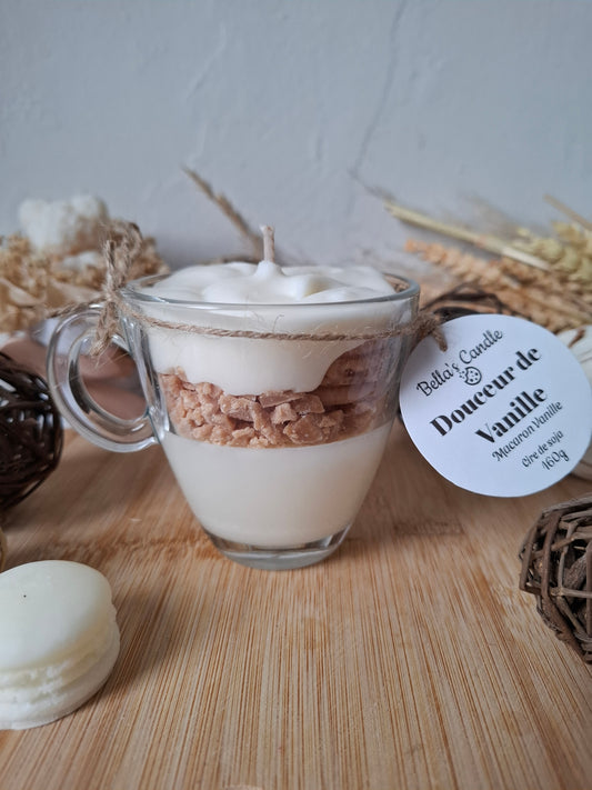 Bougie Douceur de Vanille – Macarons & Crumble