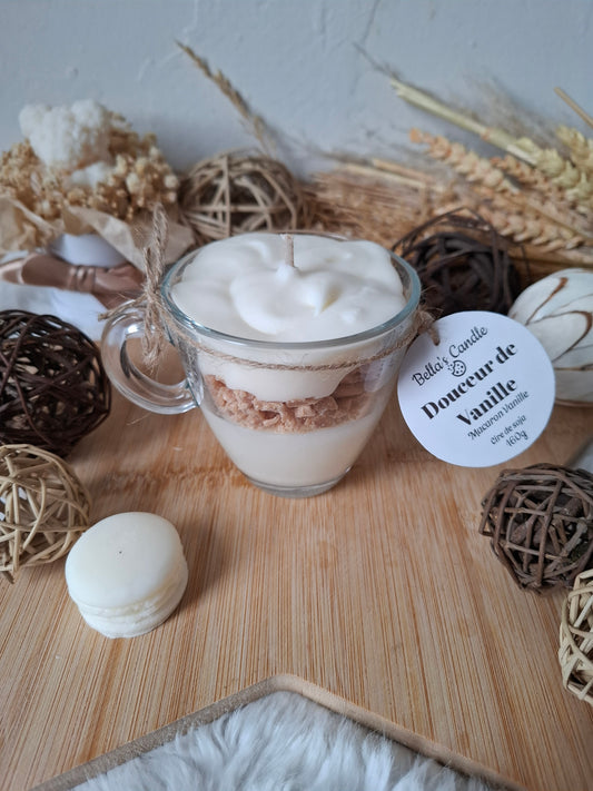Bougie Douceur de Vanille – Macarons & Crumble
