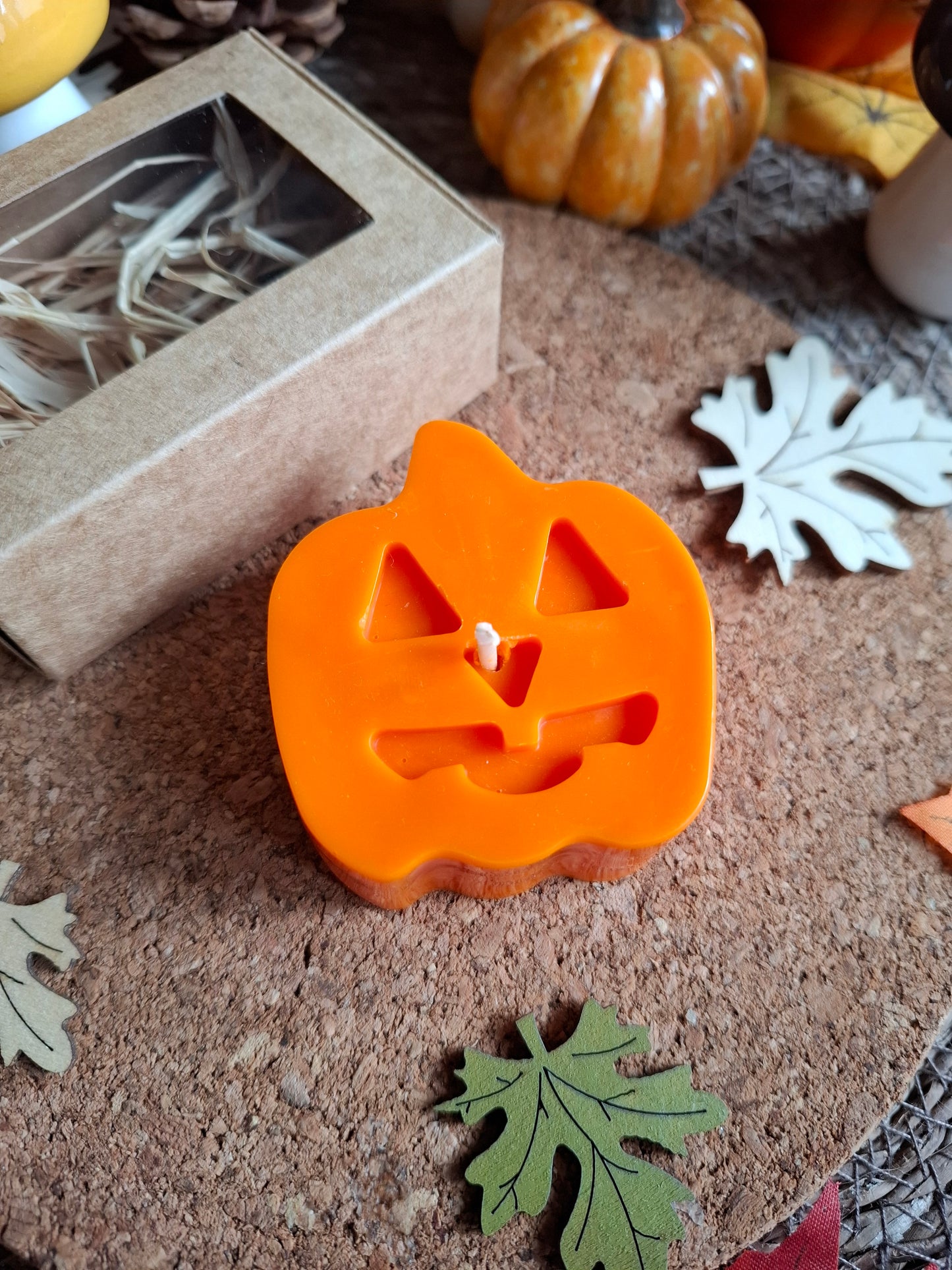 Bougie Parfumée – Citrouille 🎃🍫 Rocher praliné