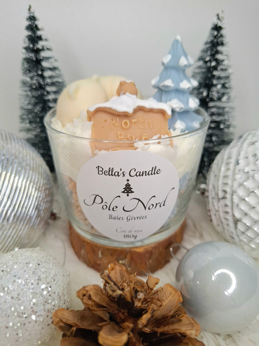 Bougie gourmande artisanale – Baies Givrées – Cire de soja 150 g