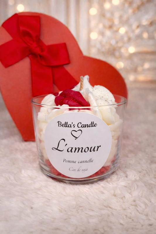 Bougie gourmande L’Amour – Pomme-Cannelle