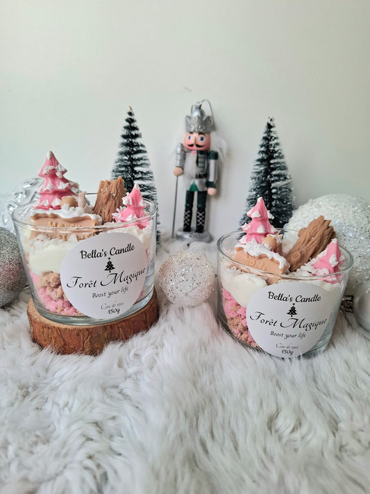 SUR COMMANDE Bougie "Forêt Magique"🎄