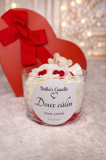 Bougie gourmande Doux Câlin – Pomme-Cannelle