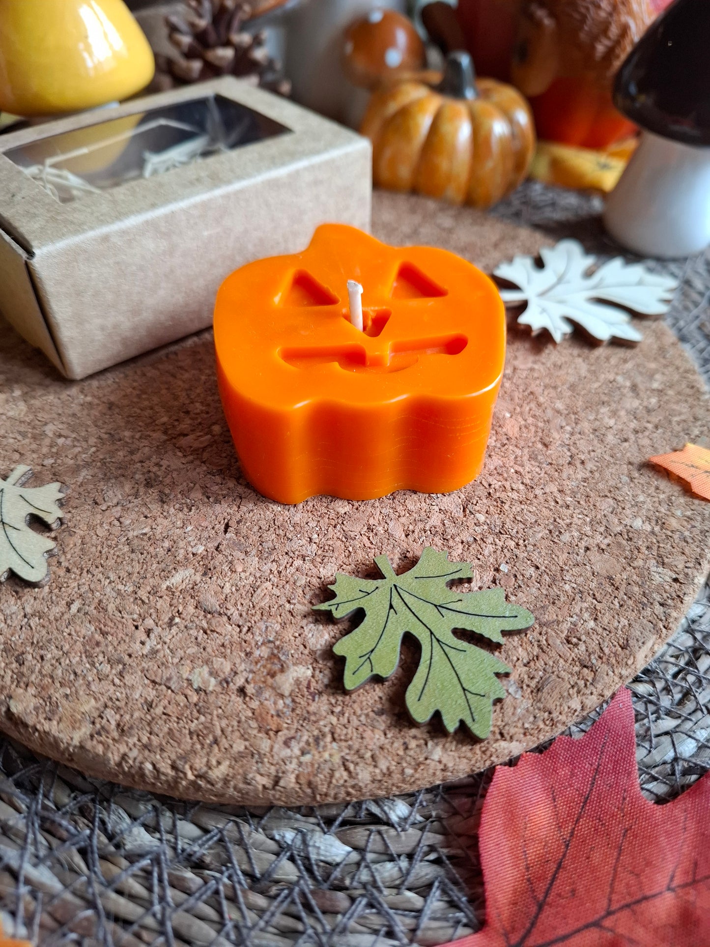 Bougie Parfumée – Citrouille 🎃🍫 Rocher praliné